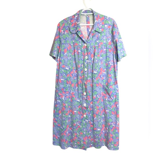 Handmade Vintage Summer Housecoat, Pockets - Picture 1 of 5